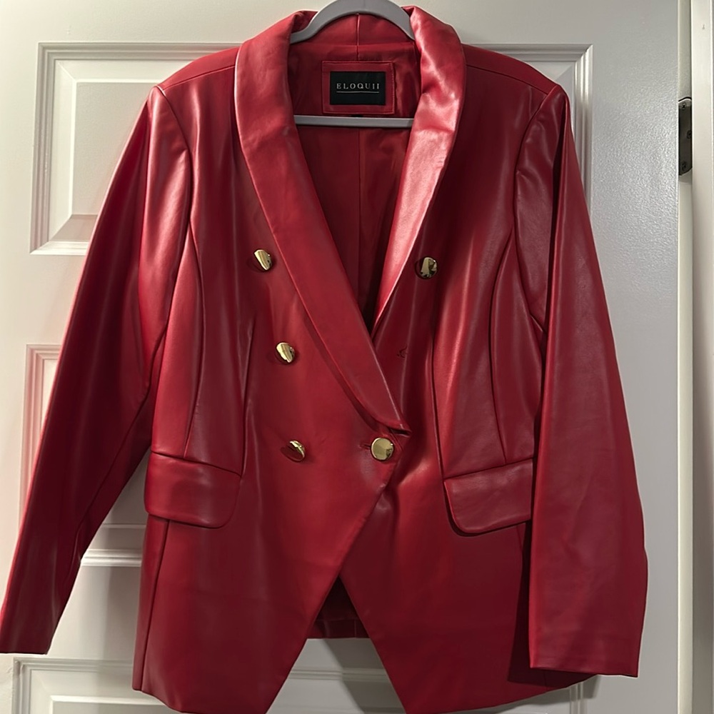 ELOQUII Faux Leather Jacket